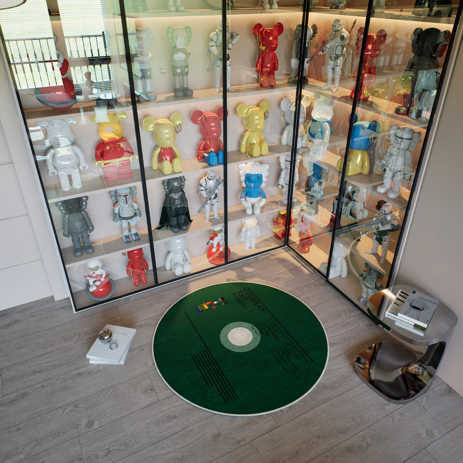 Coldplay CD Rug, Album Cover Teppich, Music Decoration