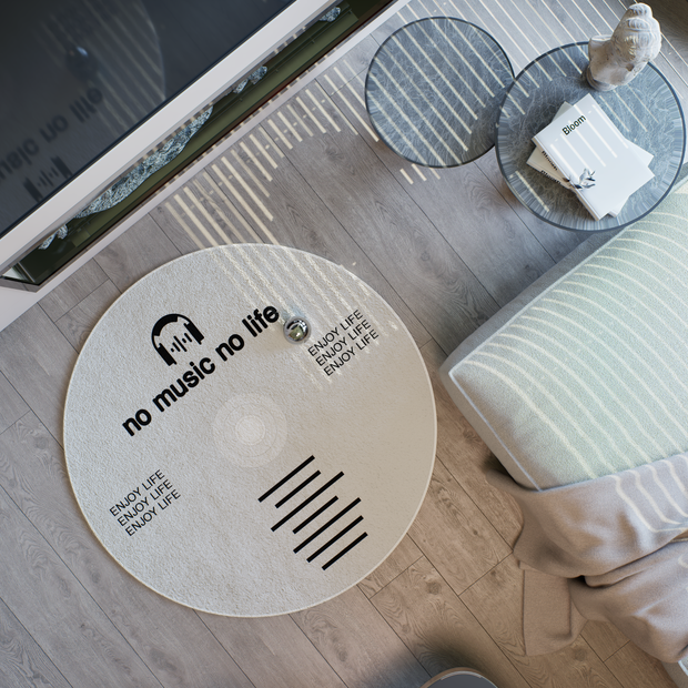 Music Album CD Rug, No Music No Life CD Rug