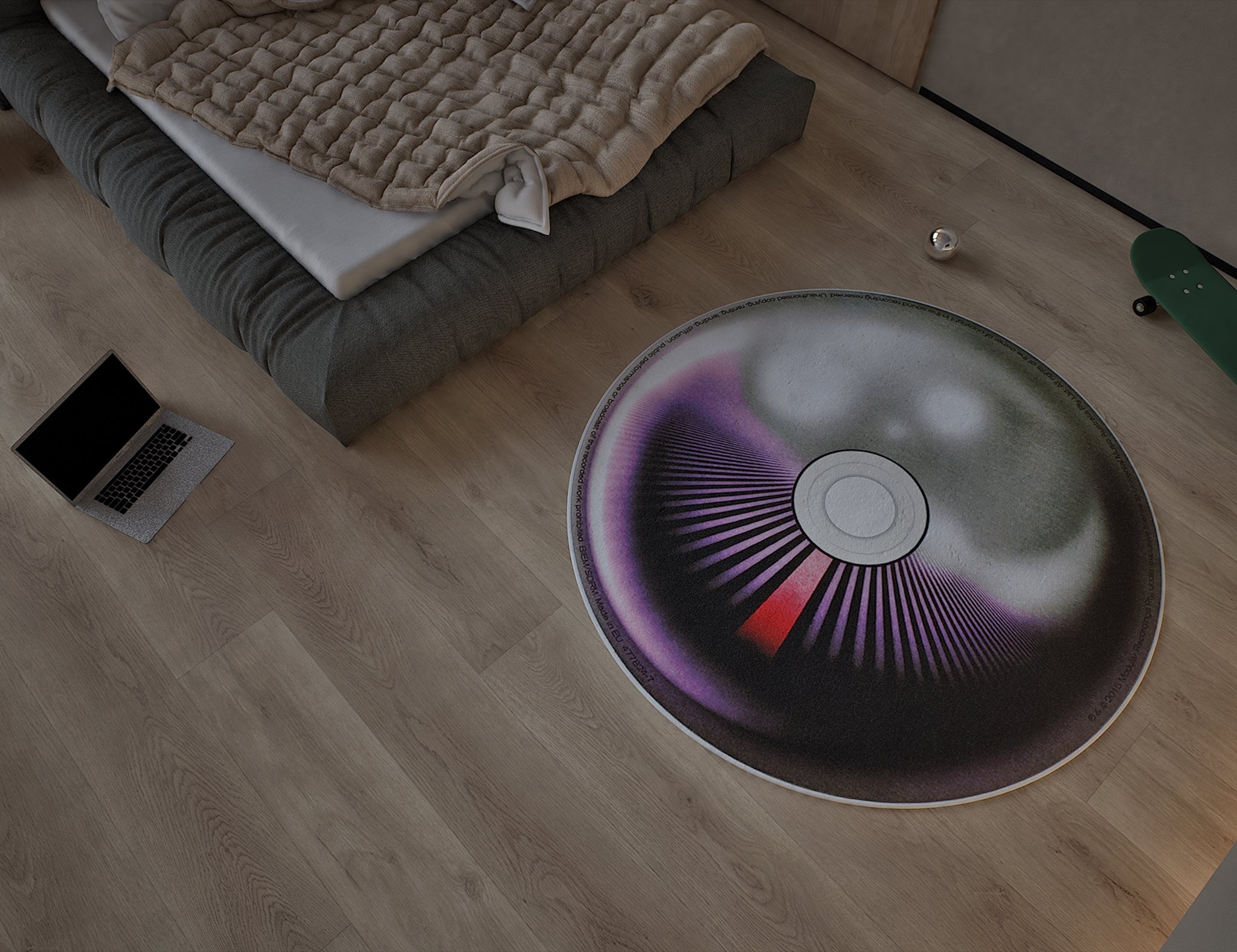 Tame Impala Currents CD Rug, Album Cover Round Carpet, Music Decoration Rug