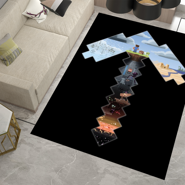 Minecraft Arrow Journey Custom Rug – Perfect for Gamers and Creators, Gamer Carpet