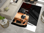 Porsche 911 Car Rug, Porsche Spider Racing Inspired Carpet, Garage Rug, 911 Car Decoration