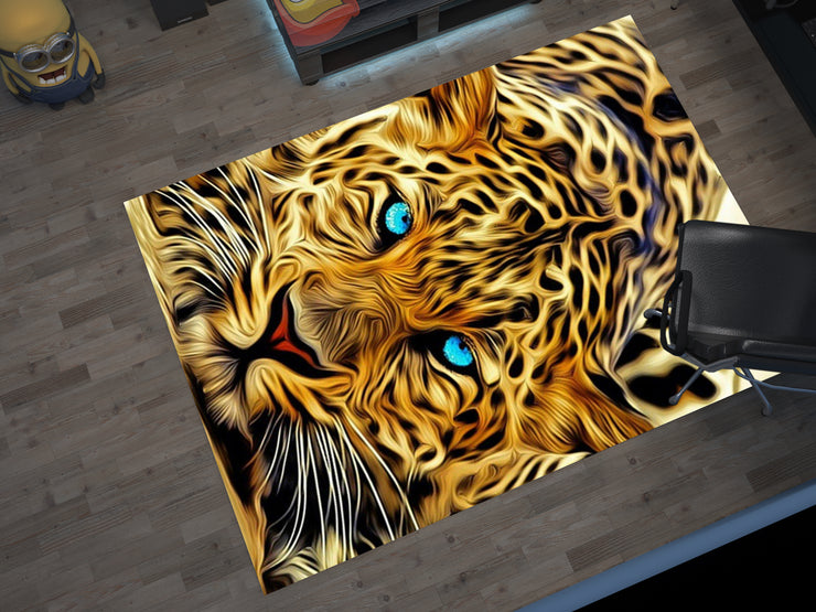 Cheetah Rug, Wild Cheetah Eyes Carpet, Wild Animal Art, Survivor Jungle-Inspired Carpet