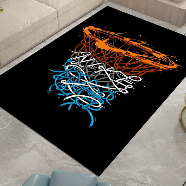 Nike Basketball-Inspired Custom Rug – Iconic Basketball Design for Your Space, GYM Carpet
