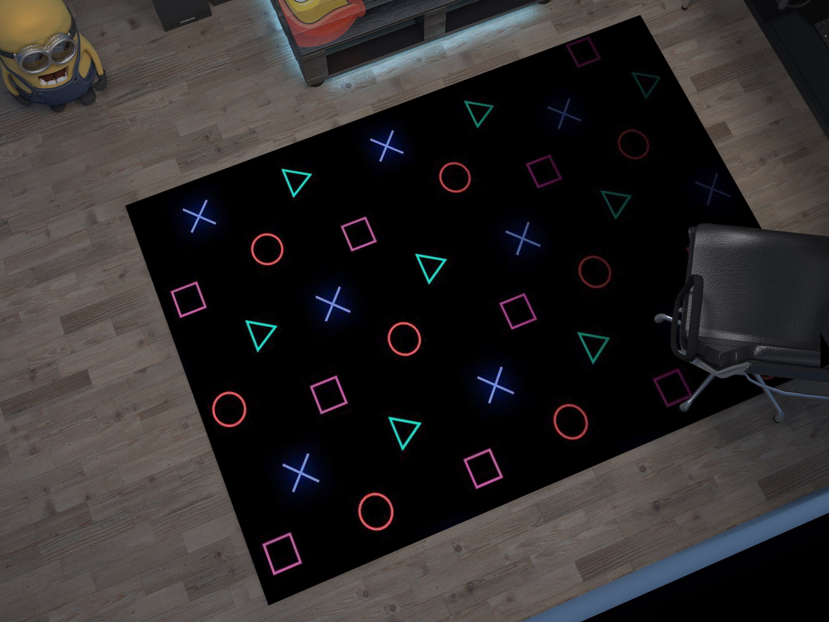 Playstation Rug, Gamer Decoration Carpet, Gaming Room Decoration