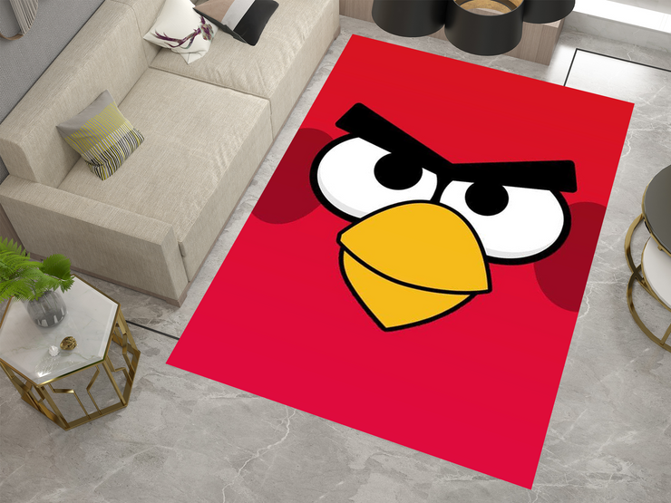 Angry Birds Red Rug - Bold and Fun Character Design for Any Room, Game Carpet