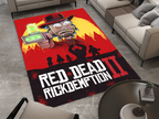 Rick and Morty  Red Dead Rug, Cartoon-Inspired Carpet, Portal Rick Rug, Geek Gift, RDR 2 Gamer Rug