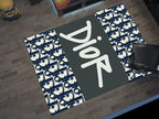 Dior-Inspired Black and White Rug – A Luxury Fashion Statement for Your Space