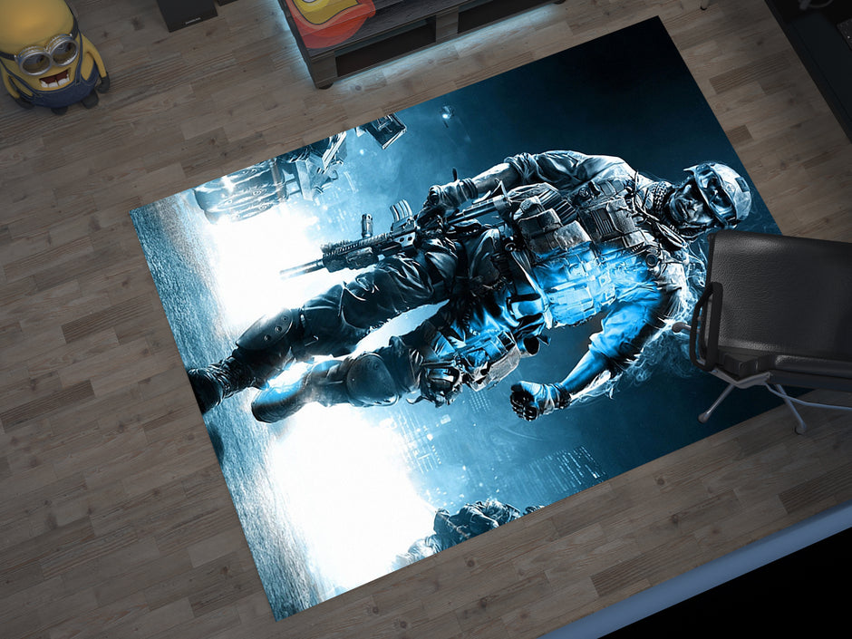 Call of Duty Soldier Rug – Epic Gaming Decor for Action Fans, Gamer Carpet