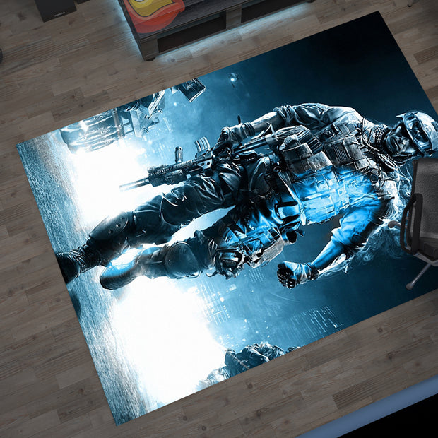 Call of Duty Soldier Rug – Epic Gaming Decor for Action Fans, Gamer Carpet