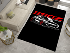 Nissan 350Z GTR Car Rug, Racing Inspired Carpet, Garage Rug
