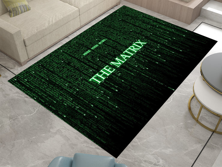 The Matrix Custom Rug – Futuristic Decor for Sci-Fi Fans, Movie Cinema Carpet