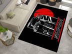 Supra Car Rug, Racing Inspired Carpet, Garage Rug, Toyota Supra Decoration