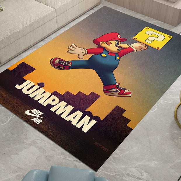 Nike Air Jumpman x Super Mario Rug – The Ultimate Crossover Carpet for Gamers and Sneakerheads