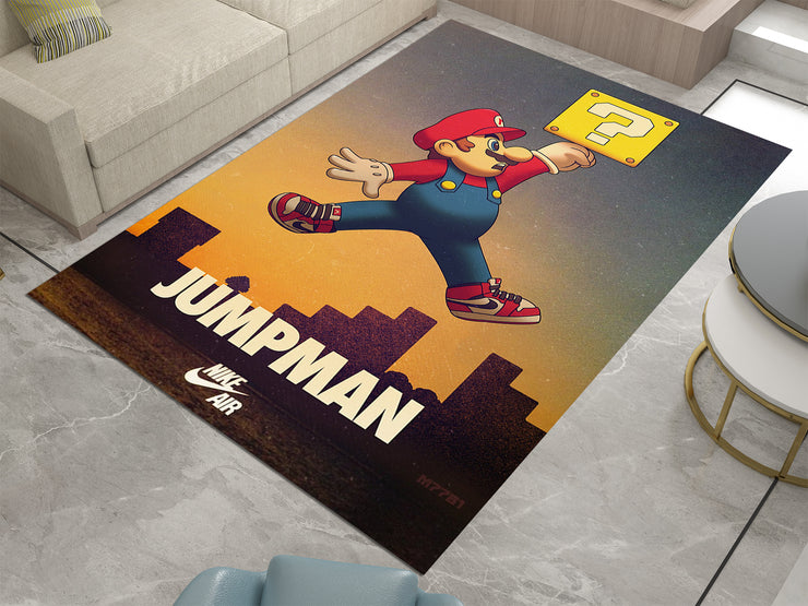 Nike Air Jumpman x Super Mario Rug – The Ultimate Crossover Carpet for Gamers and Sneakerheads