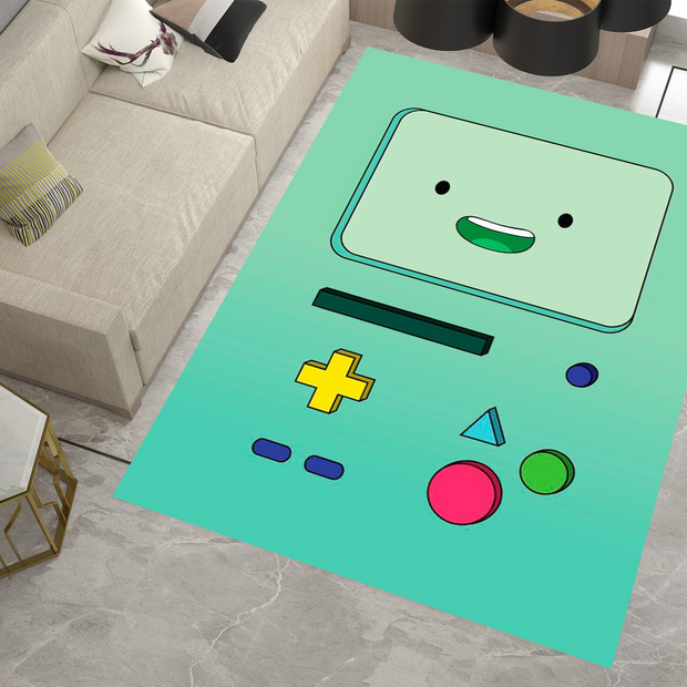 BMO Adventure Time Rug - Fun and Playful Gaming Console Design Cartoon Carpet