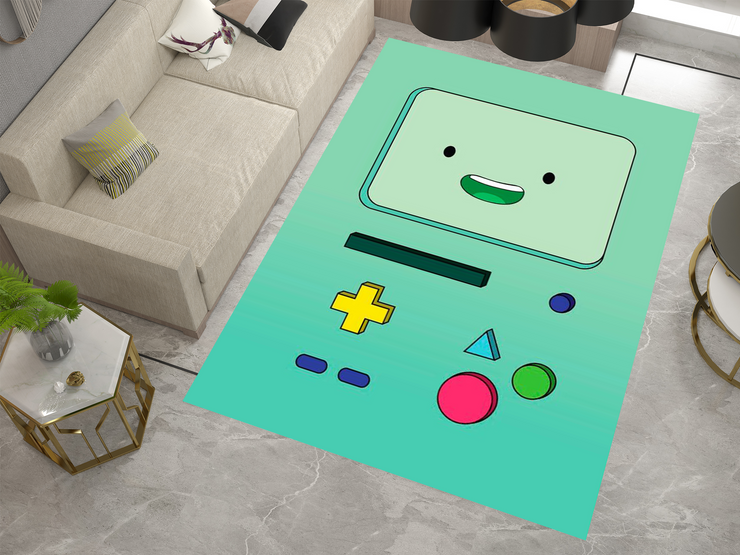 BMO Adventure Time Rug - Fun and Playful Gaming Console Design Cartoon Carpet