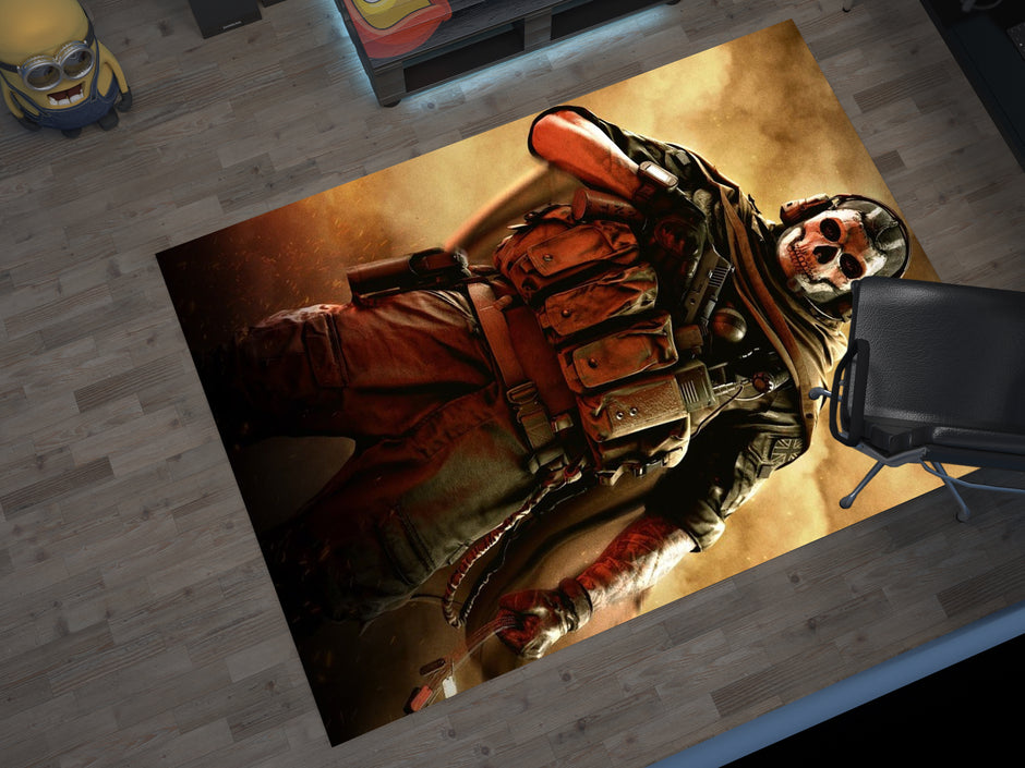 Call of Duty Soldier Rug – Epic Gaming Decor for Action Fans, Gamer Carpet
