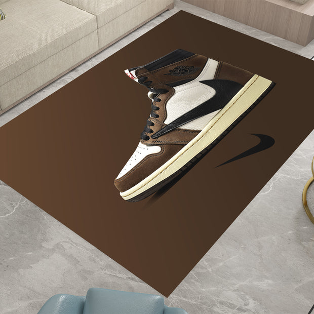 Nike Air Jordan 1 Travis Scott Rug – Perfect for Sneakerheads and Streetwear Lovers, Sneaker Carpet