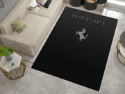Ferrari Carbon Car Rug, Racing Inspired Carpet, Garage Rug, Ferrari Decoration