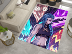 Arcane Jinx Rug, League of Legends Carpet, Gamer Rug Decoration
