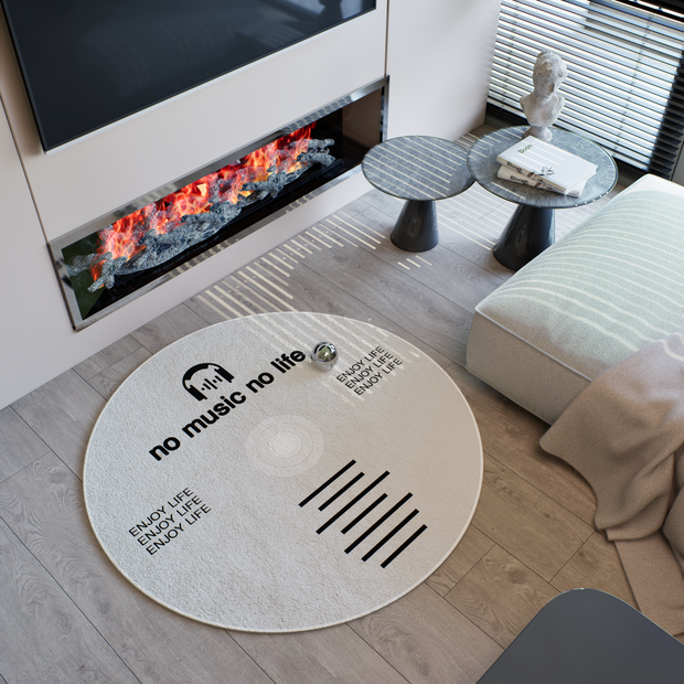 Music Album CD Rug, No Music No Life CD Rug