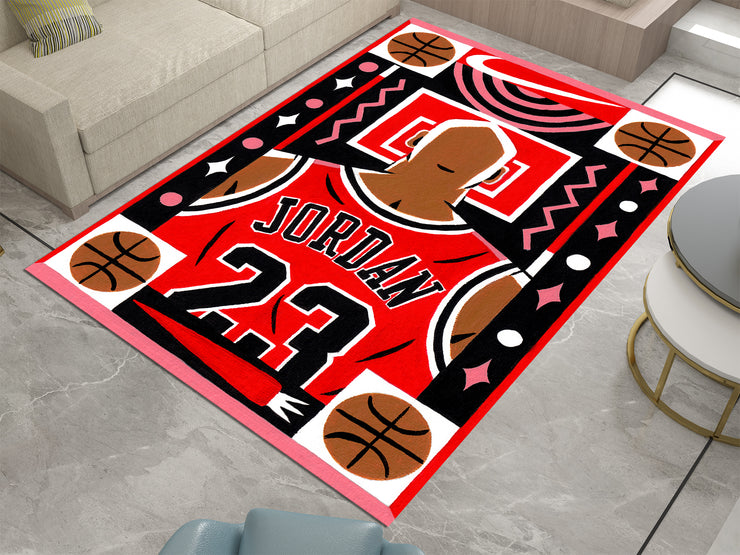 Nike Jordan-Inspired Custom Rug – Iconic Basketball Design for Your Space, GYM Carpet