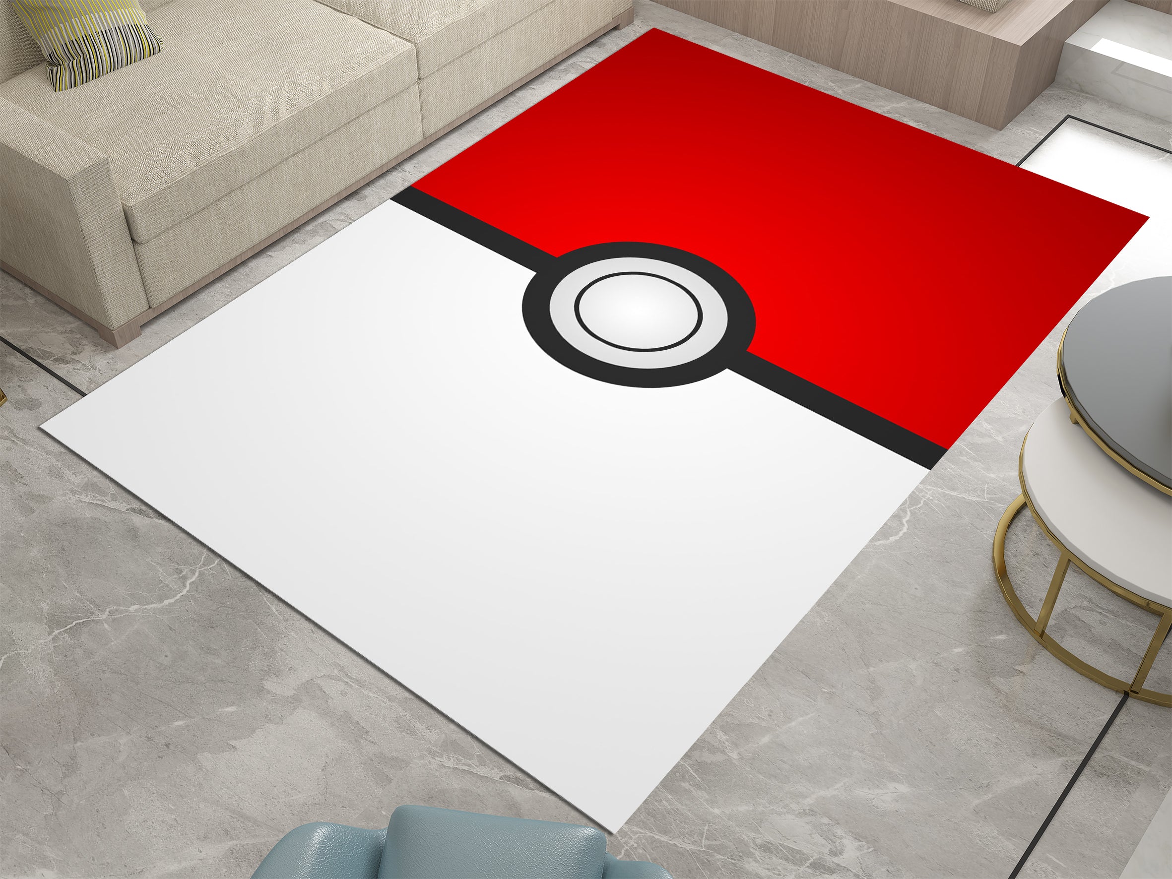 Pokémon Poké Ball Rug – Perfect for Trainers and Fans, Anime Carpet