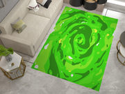 Rick and Morty Rug, Cartoon-Inspired Carpet, Portal Rick Rug, Geek Gift