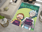 Rick and Morty Rug, Cartoon-Inspired Carpet, Portal Rick Rug, Geek Gift