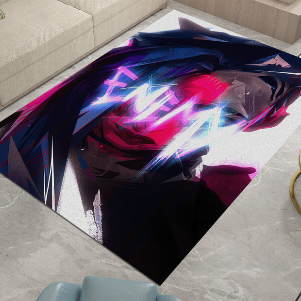 Arcane Jinx Rug, League of Legends Carpet, Gamer Rug Decoration