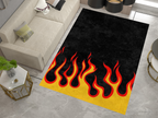 Flaming Cool Rug - Bold Fire-Inspired Design Flame Carpet