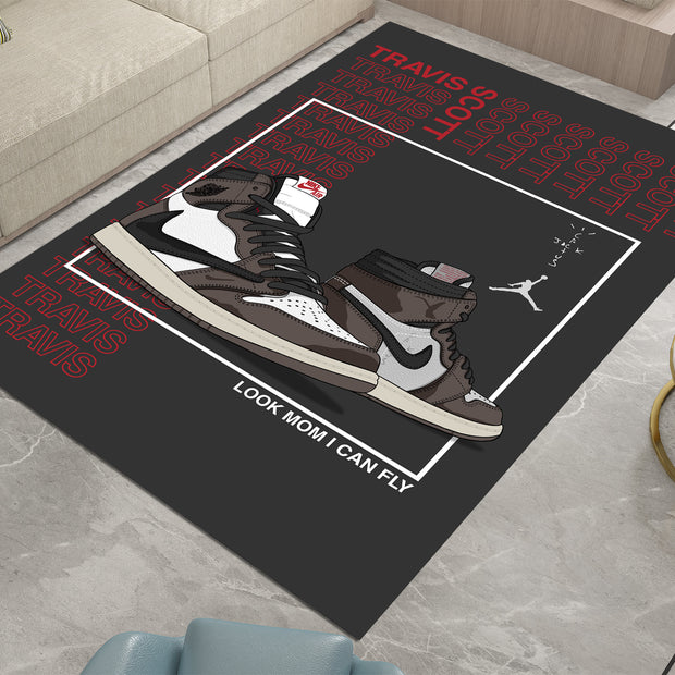 Nike Air Jordan 1 Travis Scott Rug – Perfect for Sneakerheads and Streetwear Lovers, Sneaker Carpet