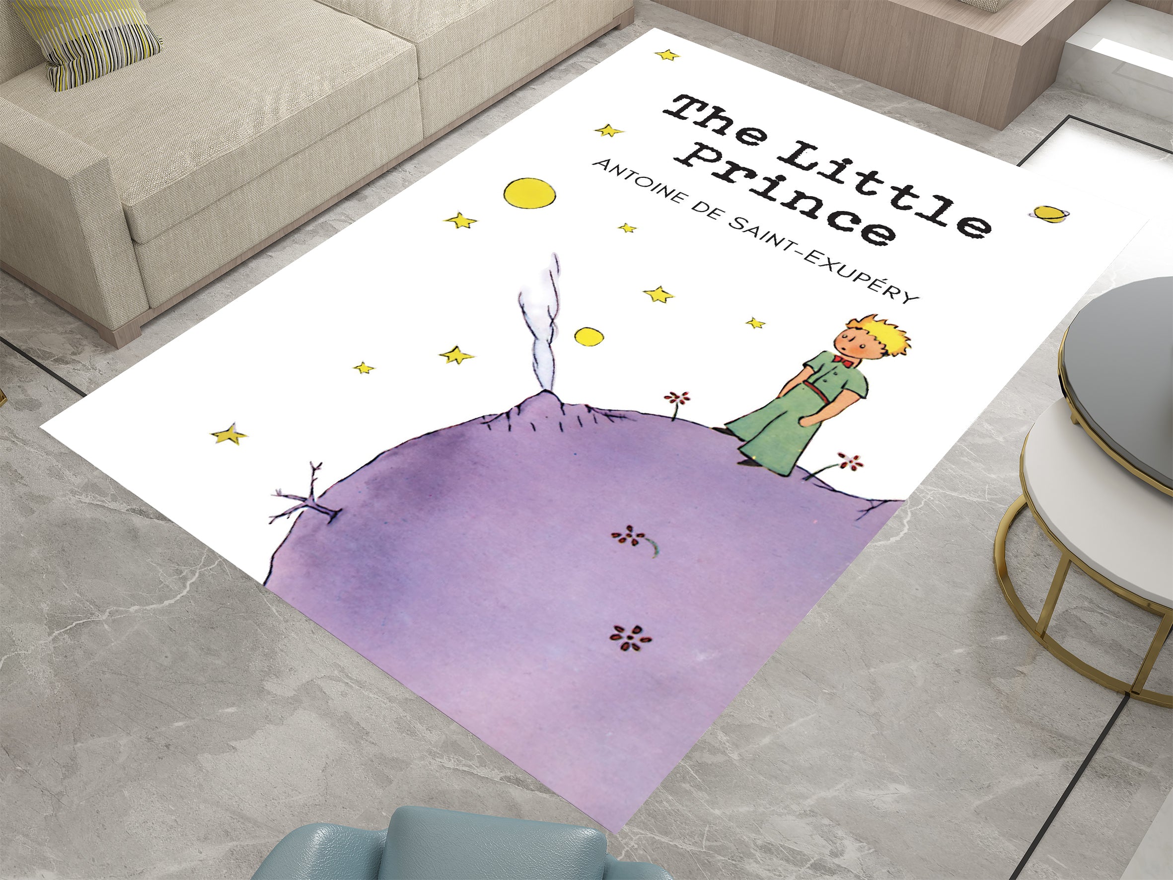 The Little Prince Rug – Whimsical Art for Your Home, Book Cover Carpet