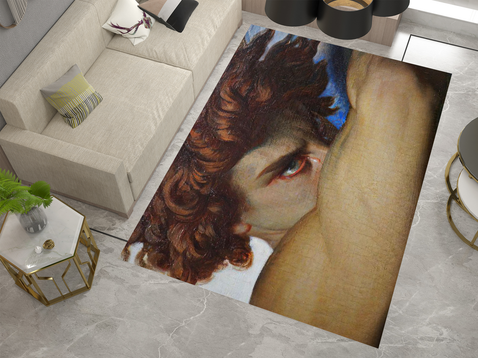 Fallen Angel Art Rug - Classical Masterpiece-Inspired Custom Design Carpet