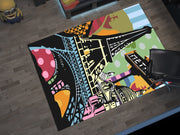 France Landmarks Rug – A Vibrant Tribute to Paris and Beyond, European Carpet
