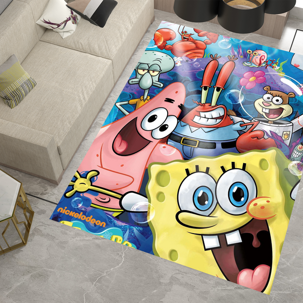 SpongeBob Rug, Cartoon-Inspired Carpet, Kids' Room Rug