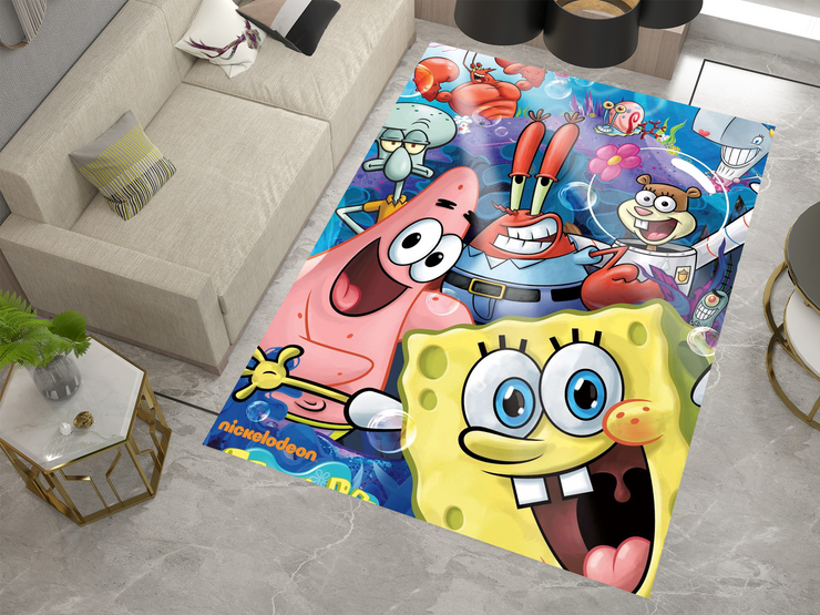 SpongeBob Rug, Cartoon-Inspired Carpet, Kids&