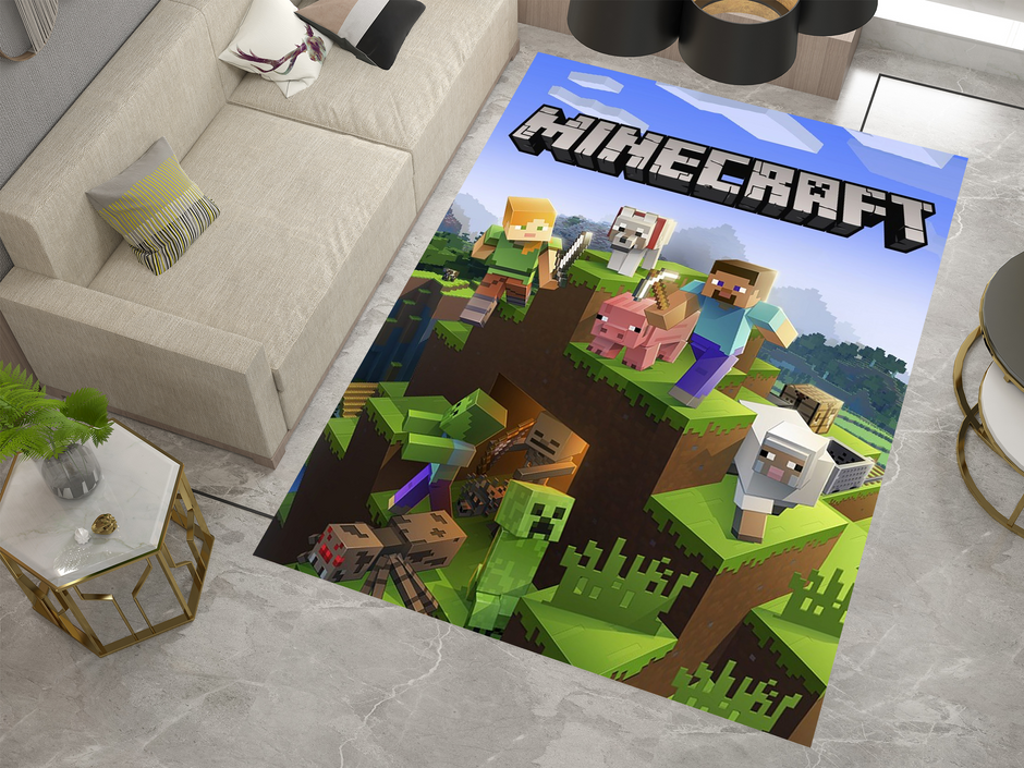 6x6 Rug Minecraft Classic Minecraft Adventure Custom Rug – Perfect for Gamers and Fans ...