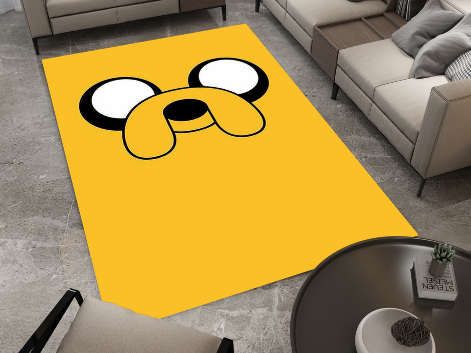 Jake the Dog Adventure Time Rug - Bright and Playful Cartoon Design, Cartoon Carpet