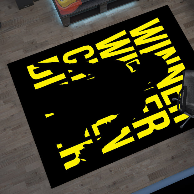 PUBG Winner Winner Chicken Dinner Custom Rug – Gamer Room Decor for Battle Royale Fans, Gaming Room Carpet