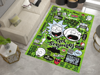 Rick and Morty Rug, Cartoon-Inspired Carpet, Portal Rick Rug, Geek Gift