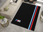 BMW Car Rug, Racing Inspired Carpet, Garage Rug