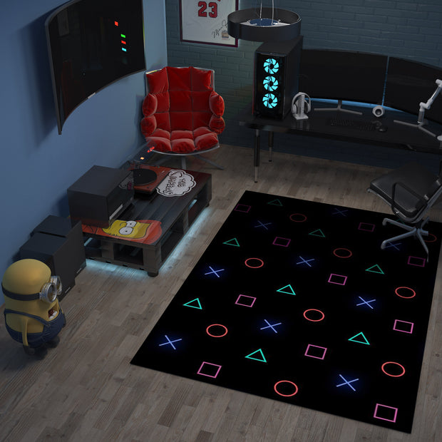 Playstation Rug, Gamer Decoration Carpet, Gaming Room Decoration