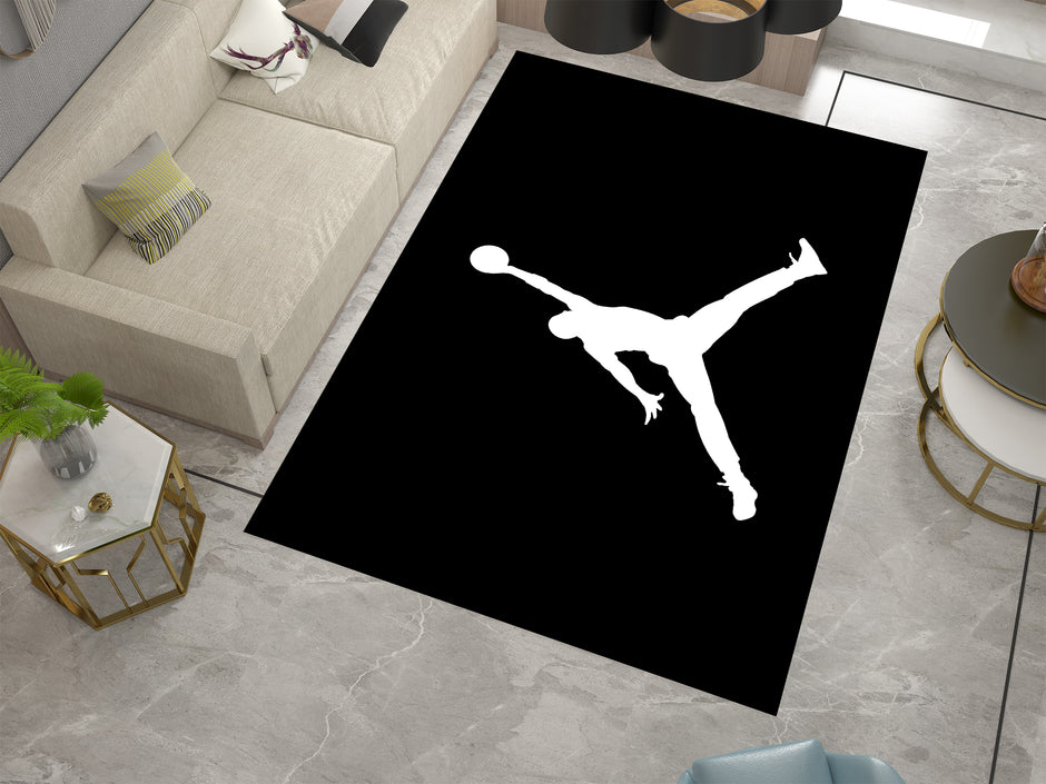 Nike Jordan-Inspired Custom Rug – Iconic Basketball Design for Your Space, GYM Carpet