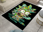 Rick and Morty Rug, Cartoon-Inspired Carpet, Portal Rick Rug, Geek Gift