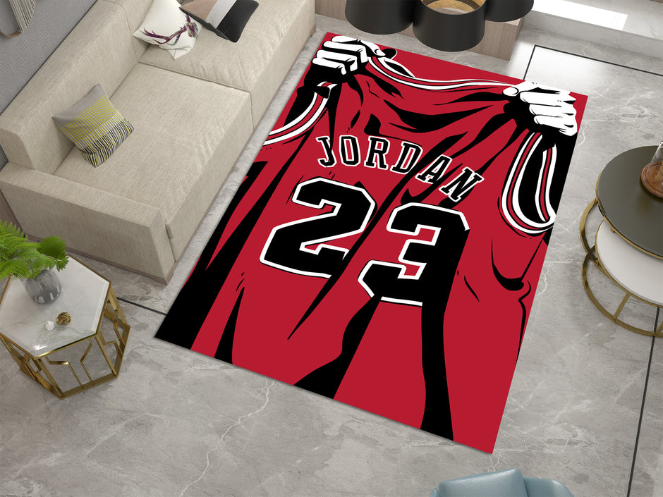 Nike Jordan-Inspired Custom Rug – Iconic Basketball Design for Your Space, GYM Carpet