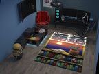 Minecraft Sunset Rug - Cozy Pixelated Design for Gamers Carpet, Gamer Room Decoration