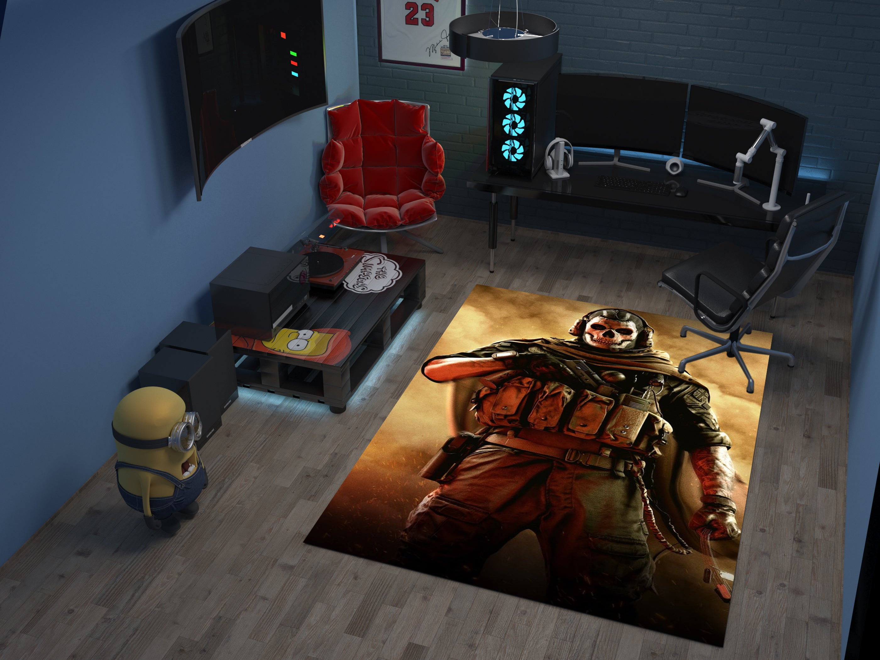 Call of Duty Soldier Rug – Epic Gaming Decor for Action Fans, Gamer Carpet