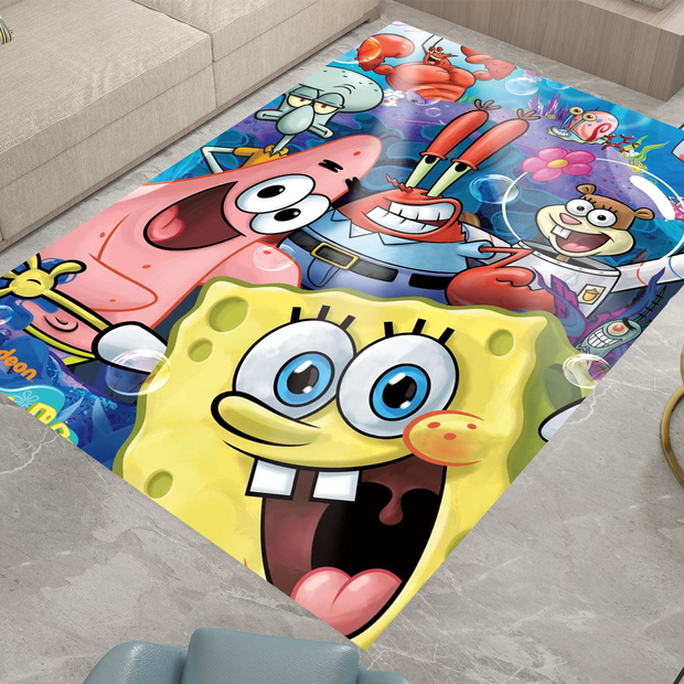 SpongeBob Rug, Cartoon-Inspired Carpet, Kids' Room Rug