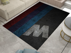 BMW Car Rug, Racing Inspired Carpet, Garage Rug